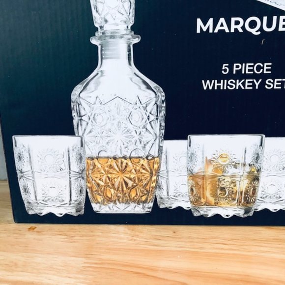 Godinger Dining Five Piece Whiskey Decanter And Glasses Set Poshmark